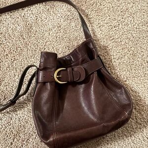 Vintage Coach Dark Brown Leather Bag
